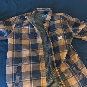 Carhartt Fleeced Jacket XL Brown And Black